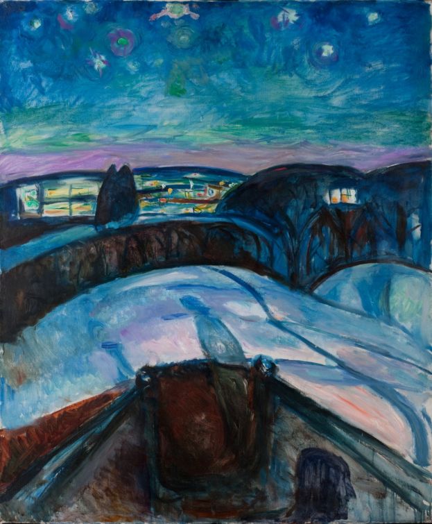 Edvard Munch Starry Night 1922–1924 Oil on canvas, 80,5x65 cm Photo © Munchmuseet